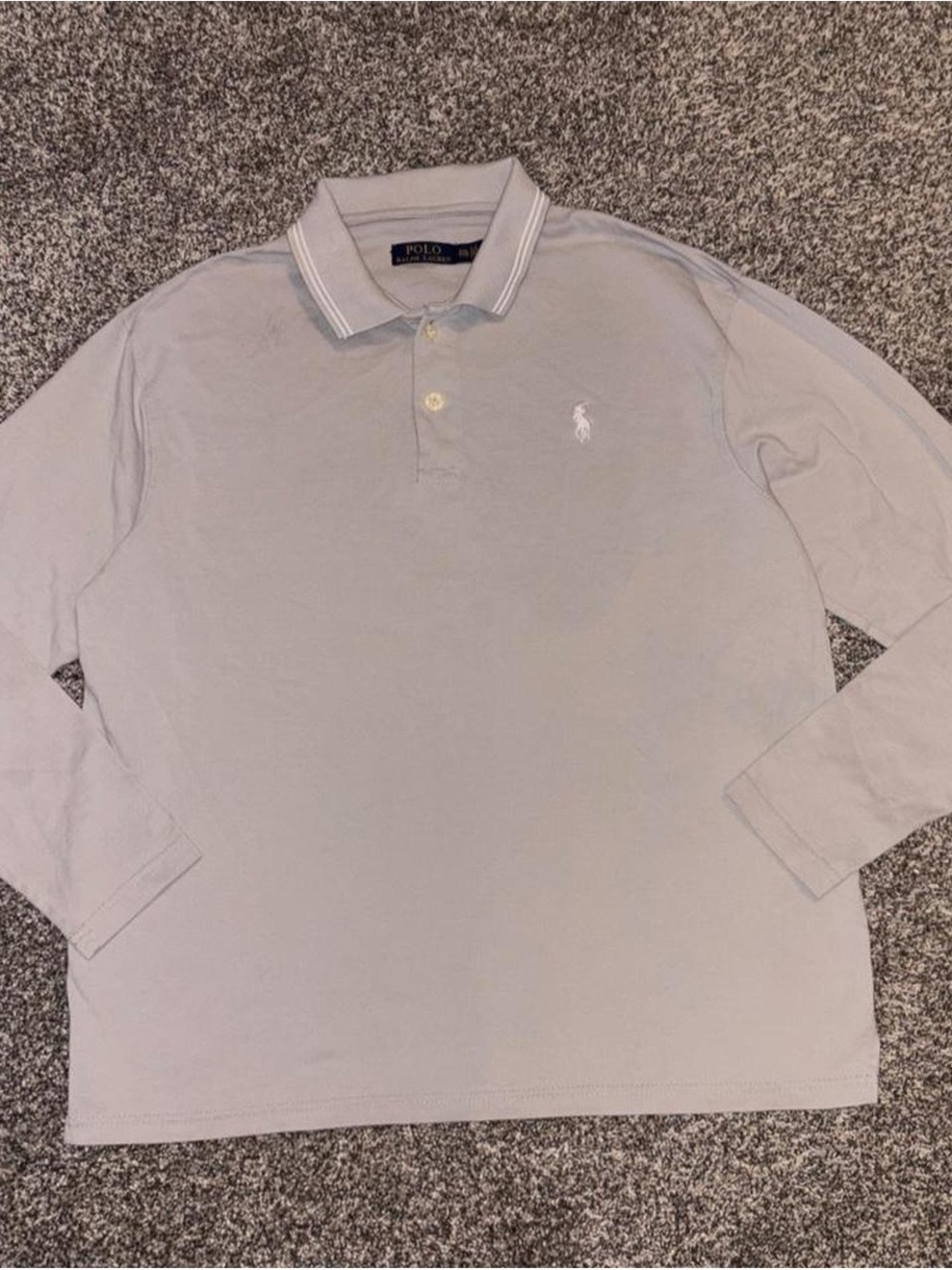 Polo by Ralph Lauren Long-Sleeve Polo Shirt - Light Gray